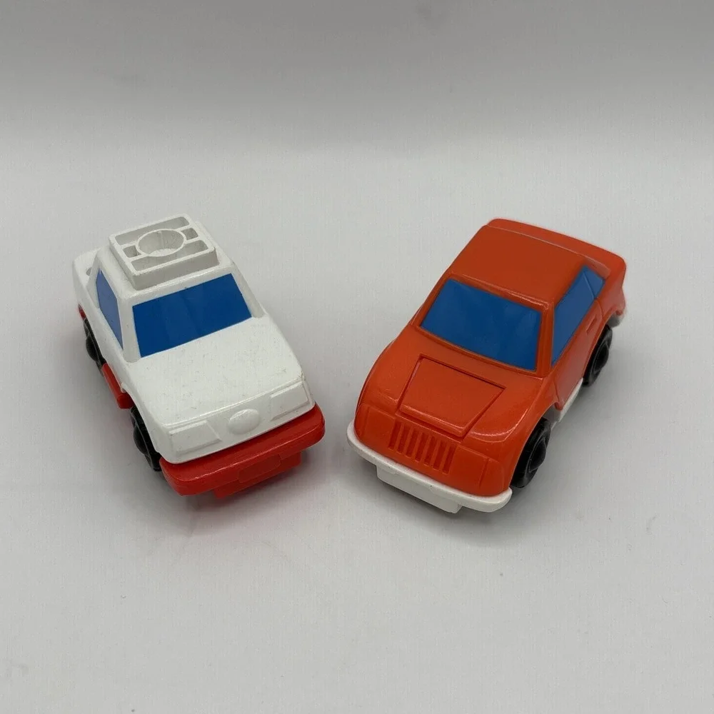 Vintage Fisher Price Flip Track Road & Rail‎ Cars Truck Replacement Lot of 2